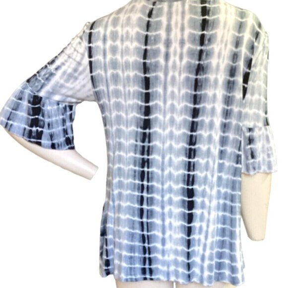 Calessa 2-Pc Top & Skirt BOHO Tie Dye Embroidered Flowers Sz L 152H - Picture 9 of 11